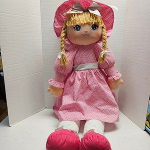 Huge Big Sweetie Mine 1995 90s Ragdoll Blonde Yarn Hair Bonnet Life Size 90s 48"